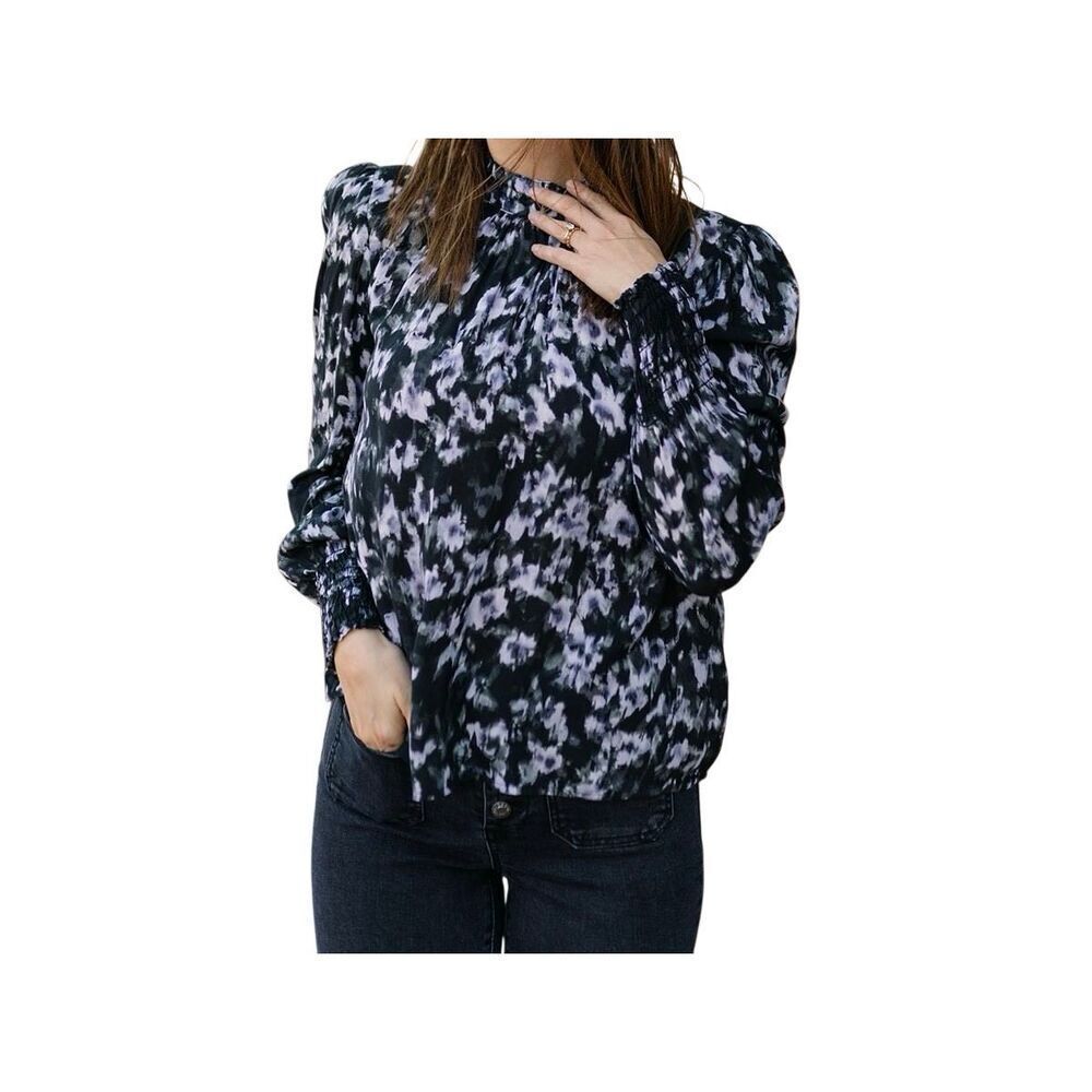 Bella Dahl | mock neck smoked blouse